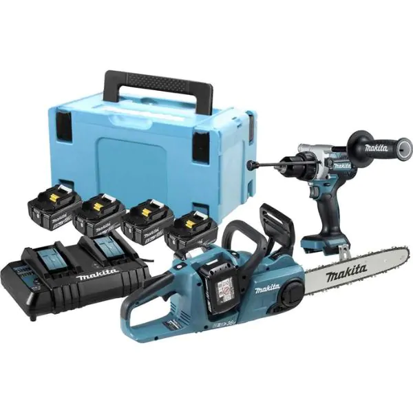 Kit MAKITA: Motosserra DUC353 + Parafusadeira/Furadeira de Impacto DHP486 - Imagem 3